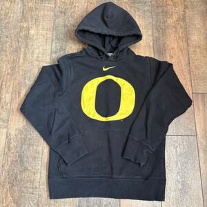 Nike Oregon Ducks Pullover Hoodie Black Yellow O Logo Athletic Men's Size S